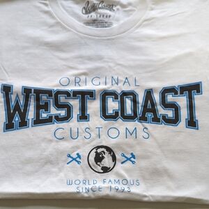White West Coast Customs T-Shirt 3XL BEAUTIFUL!!! Authentic...